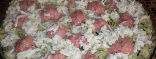 кабачковый пирог с фрикадельками. Шаг 4