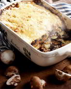 Картофельный пирог с мясом и грибами