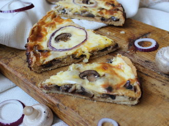 Рецепт киша с грибами