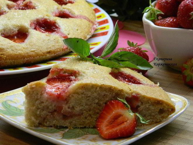 Рецепт клубнично-коричного пирог