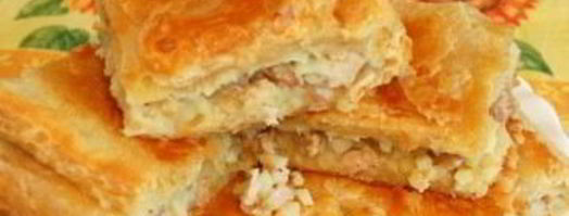 курник из слоеного теста. Шаг 4