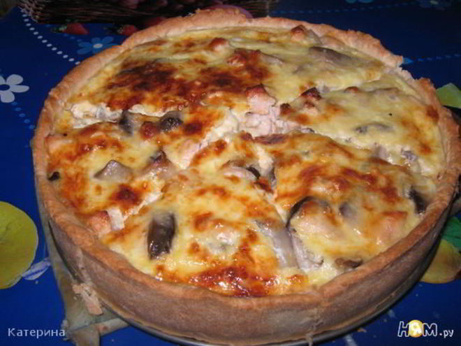 Рецепт лоранского пирога с курицей и грибами