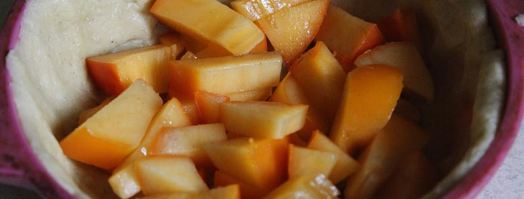 песочный пирог с творогом и хурмой. Шаг 11