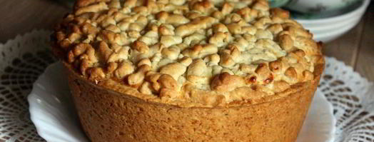 песочный пирог с творогом и хурмой. Шаг 15