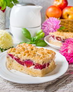 Песочный сливовый пирог