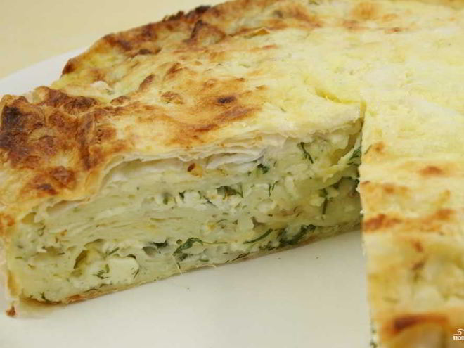 Рецепт пирога из лаваша с луком
