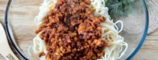 пирог из спагетти болоньезе. Шаг 3