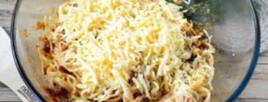 пирог из спагетти болоньезе. Шаг 4