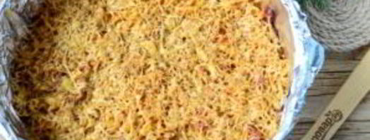 пирог из спагетти болоньезе. Шаг 7