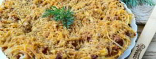 пирог из спагетти болоньезе. Шаг 8