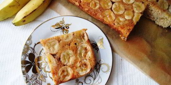 Пирог-перевертыш с бананами