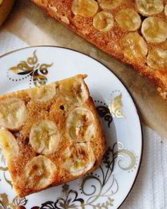 Пирог-перевертыш с бананами