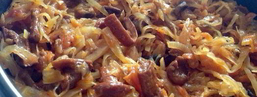 пирог с капустой и лисичками. Шаг 7