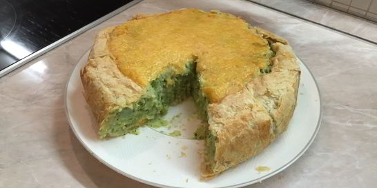 Пирог с картофелем и брокколи