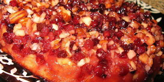 Пирог с клюквой Осенний сюрприз