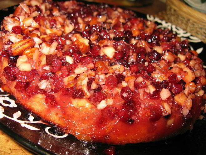 Рецепт пирога с клюквой осенний сюрприз