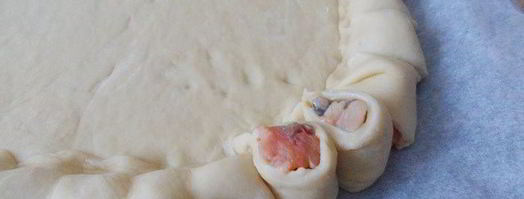 пирог с лососем и моцареллой. Шаг 14