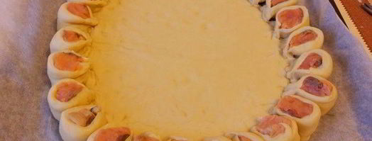 пирог с лососем и моцареллой. Шаг 15