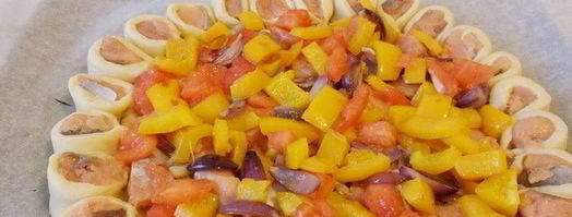 пирог с лососем и моцареллой. Шаг 17