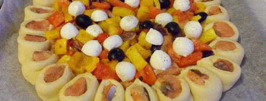 пирог с лососем и моцареллой. Шаг 20