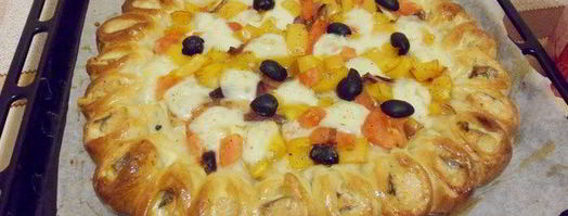 пирог с лососем и моцареллой. Шаг 21