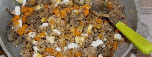 пирог с печенью, рисом и тыквой. Шаг 6