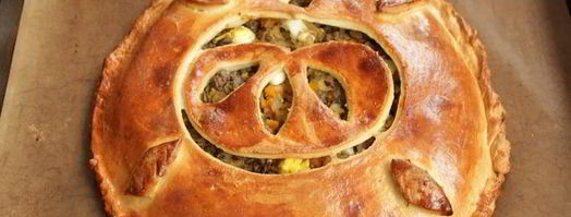 пирог с печенью, рисом и тыквой. Шаг 9