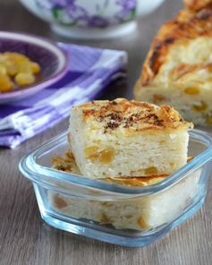 Пирог с рисом и изюмом