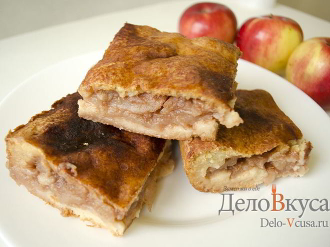 Рецепт пирога с яблоками и творогом