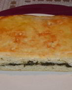 Пирог со щавелем из картофельного дрожжевого теста