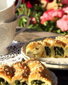 Пирог Улитка со шпинатом