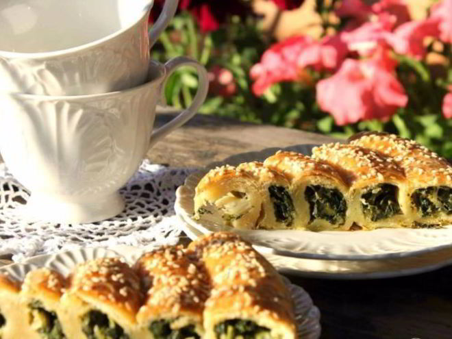 Рецепт пирога улитка со шпинатом