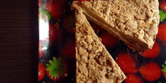 Шоколадный пирог с творожной начинкой