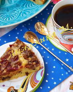 Сливовый пирог с шоколадом