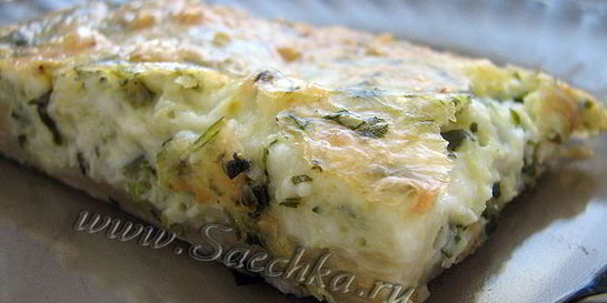 Сырный пирог с рукколой