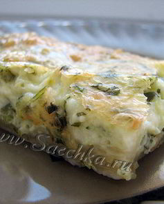 Сырный пирог с рукколой