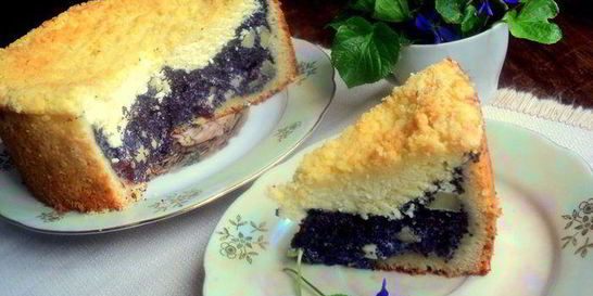 Творожный пирог с маком