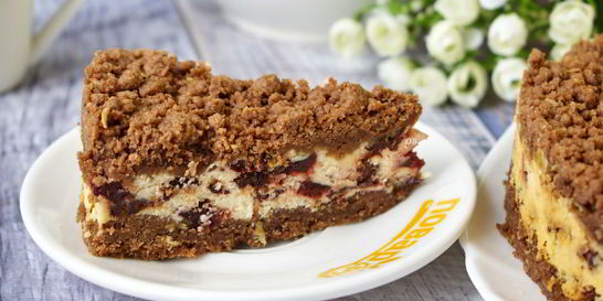 Творожный торфяной пирог с черносливом