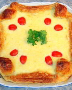 Яблочно-луковый пирог