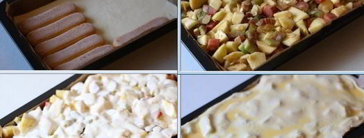 яблочный пирог с печеньем савоярди. Шаг 2