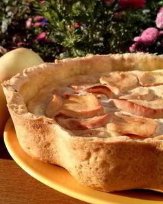 Яблочный пирог со сметанной заливкой