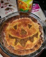 Зловещий Хеллоуинский пирог с печенью