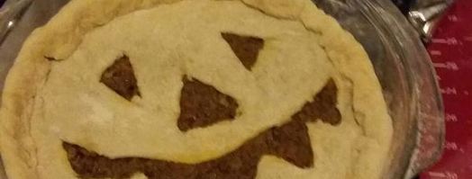 зловещий хеллоуинский пирог с печенью. Шаг 8