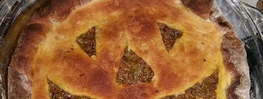 зловещий хеллоуинский пирог с печенью. Шаг 9