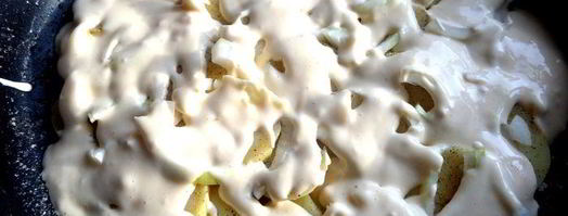 золотистый заливной пирог с рыбой. Шаг 13