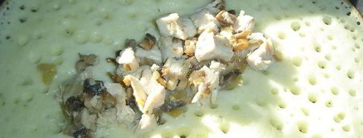 блинчатые пирожки с начинкой из курятины и грибов. Шаг 9