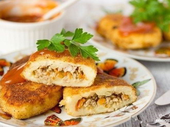 Рецепт картофельных пирожков с фаршем