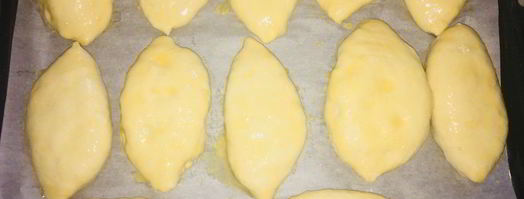 печеные пирожки с картофелем и луком-яйцом. Шаг 13