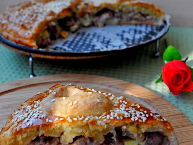 Рецепт пирог с индейкой и картофелем