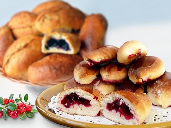 Рецепт пирожков с брусникой